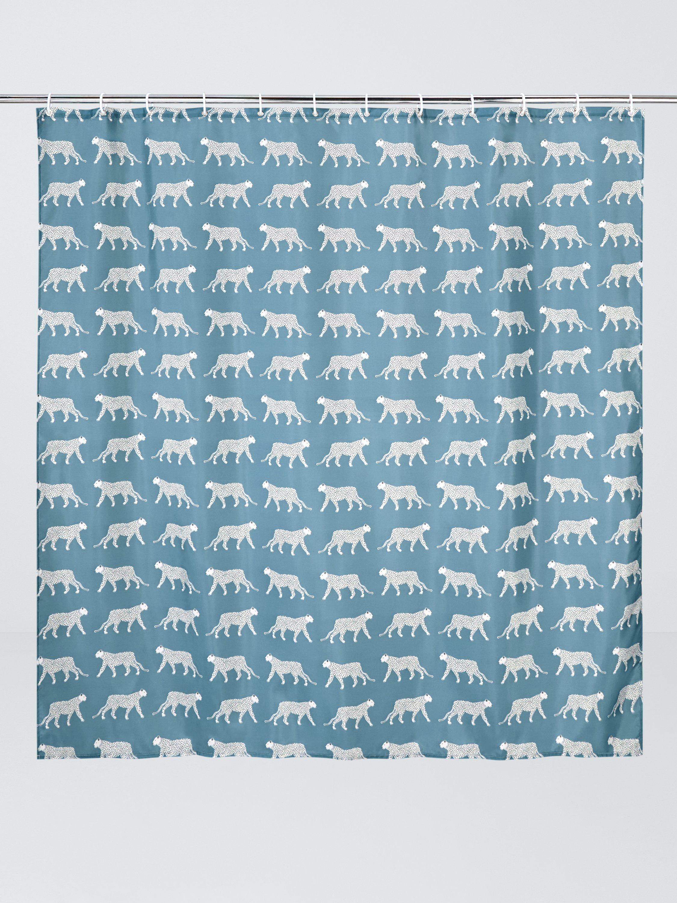 John Lewis Leopards Duschvorhang aus recyceltem Polyester 180x180cm - britisches Produkt