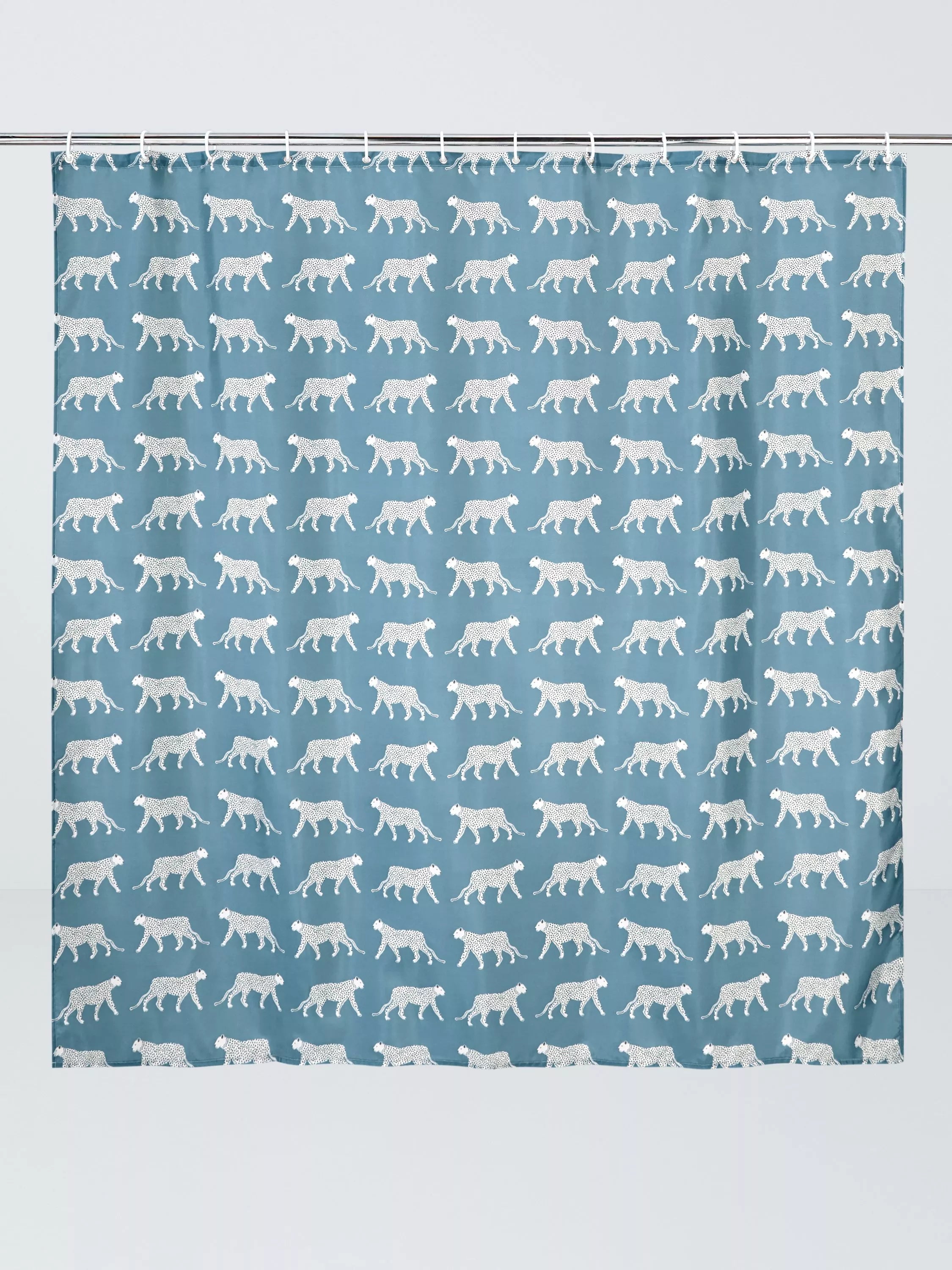 John Lewis Leopards recycled polyester shower curtain 180x180cm - British product