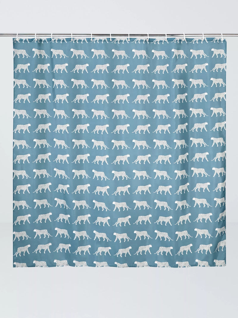 John Lewis Leopards recycled polyester shower curtain 180x180cm - British product