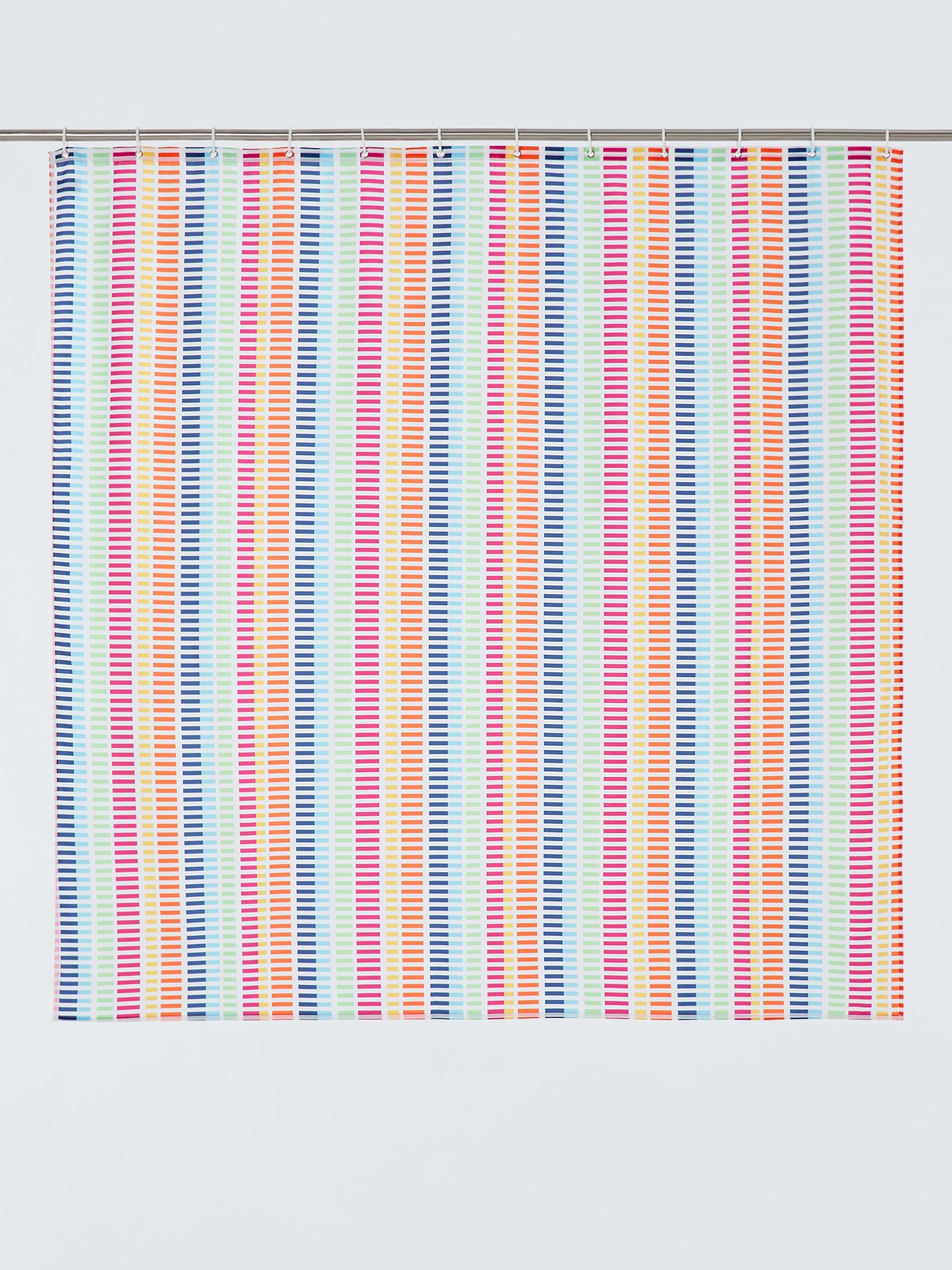 John Lewis rainbow shower curtain 180x180cm, imported from the UK