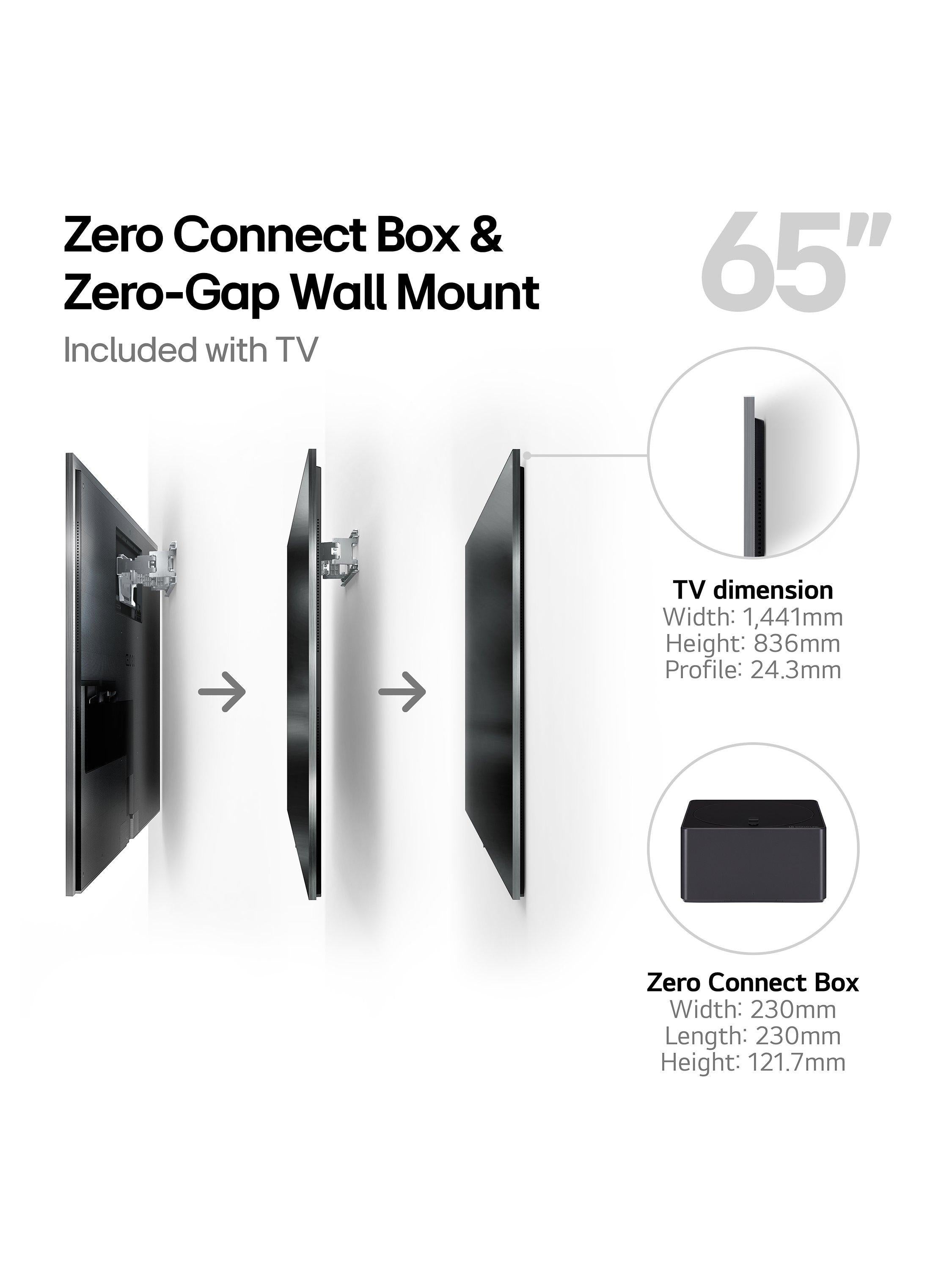 LG 65-inch OLED 4K TV with wireless connectivity (British brand)