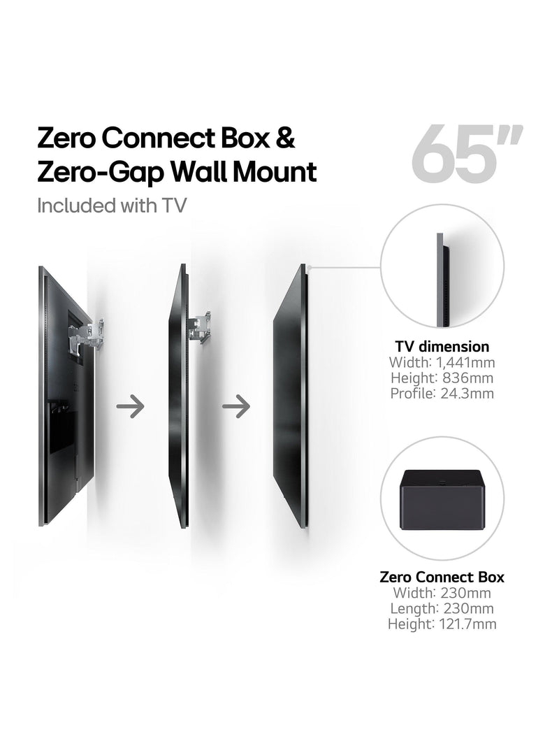LG 65-inch OLED 4K TV with wireless connectivity (British brand)