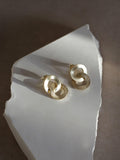 Tutti Unity drop earrings recycled gold plated brass, UK version