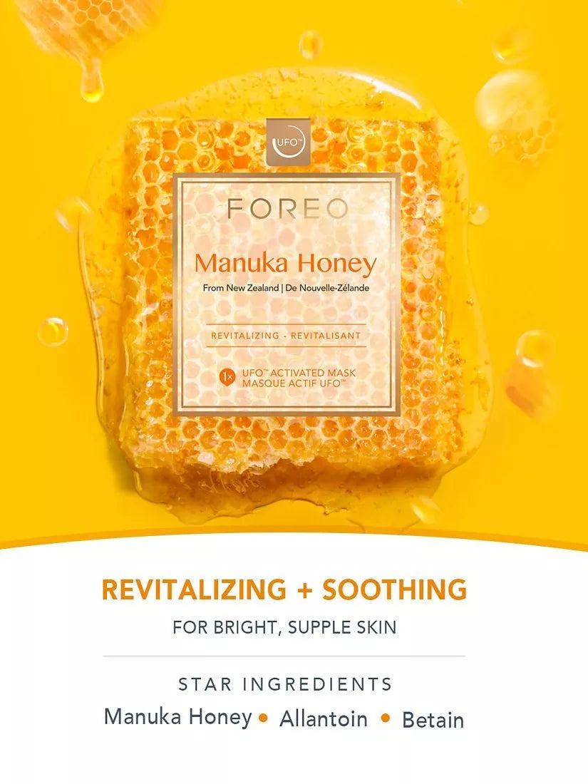 FOREO Manuka Honey UFO face mask 36g pack of 6, UK version