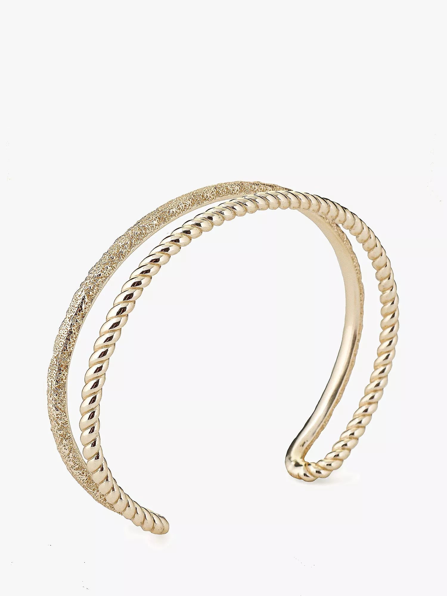 Tutti gold double row cuff bangle, UK version