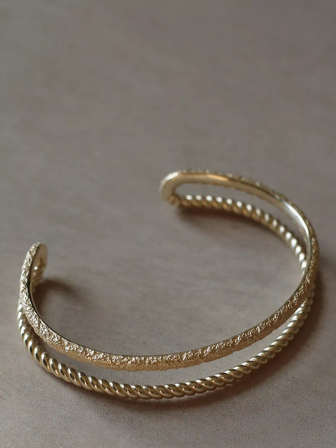 Tutti gold double row cuff bangle, UK version