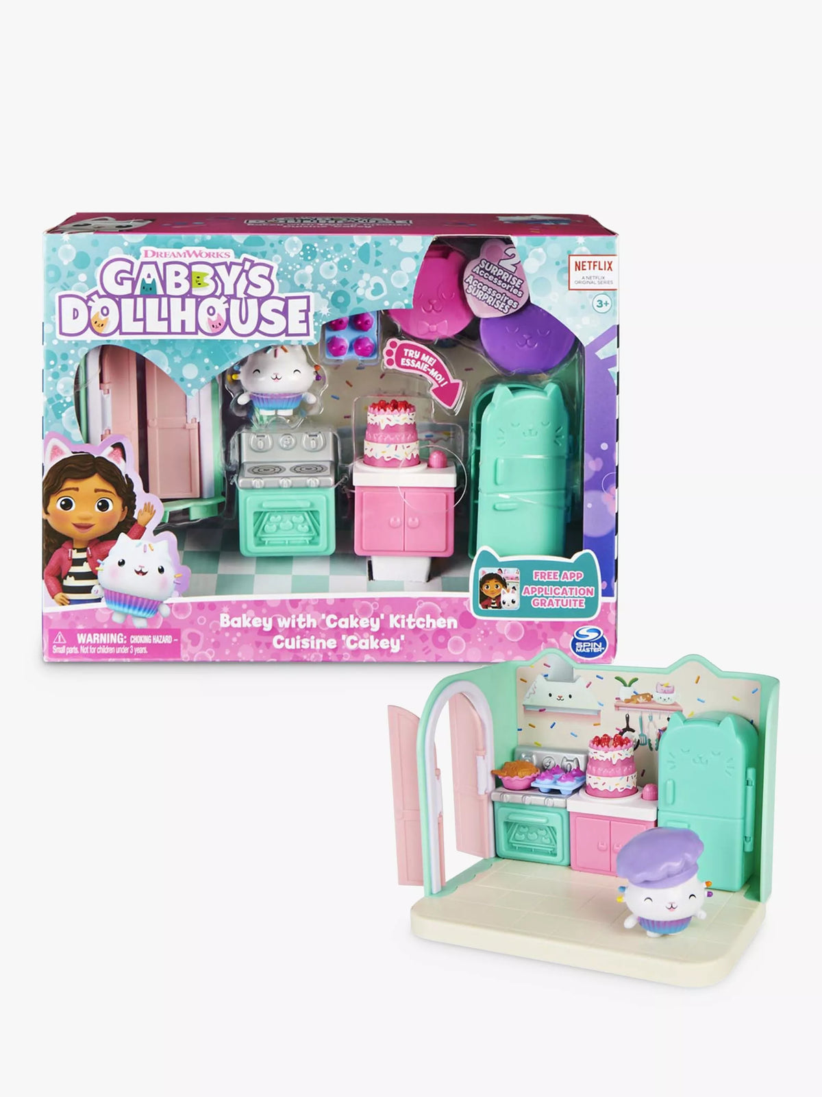 Gabby's Dollhouse Bakey with Cakey Kitchen playset (British brand)