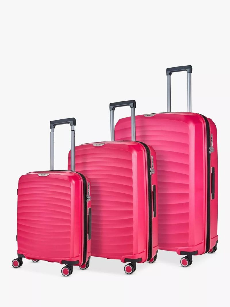 Rock Sunwave 8-Wheel Expandable Hard Shell Suitcase, Set of 3
