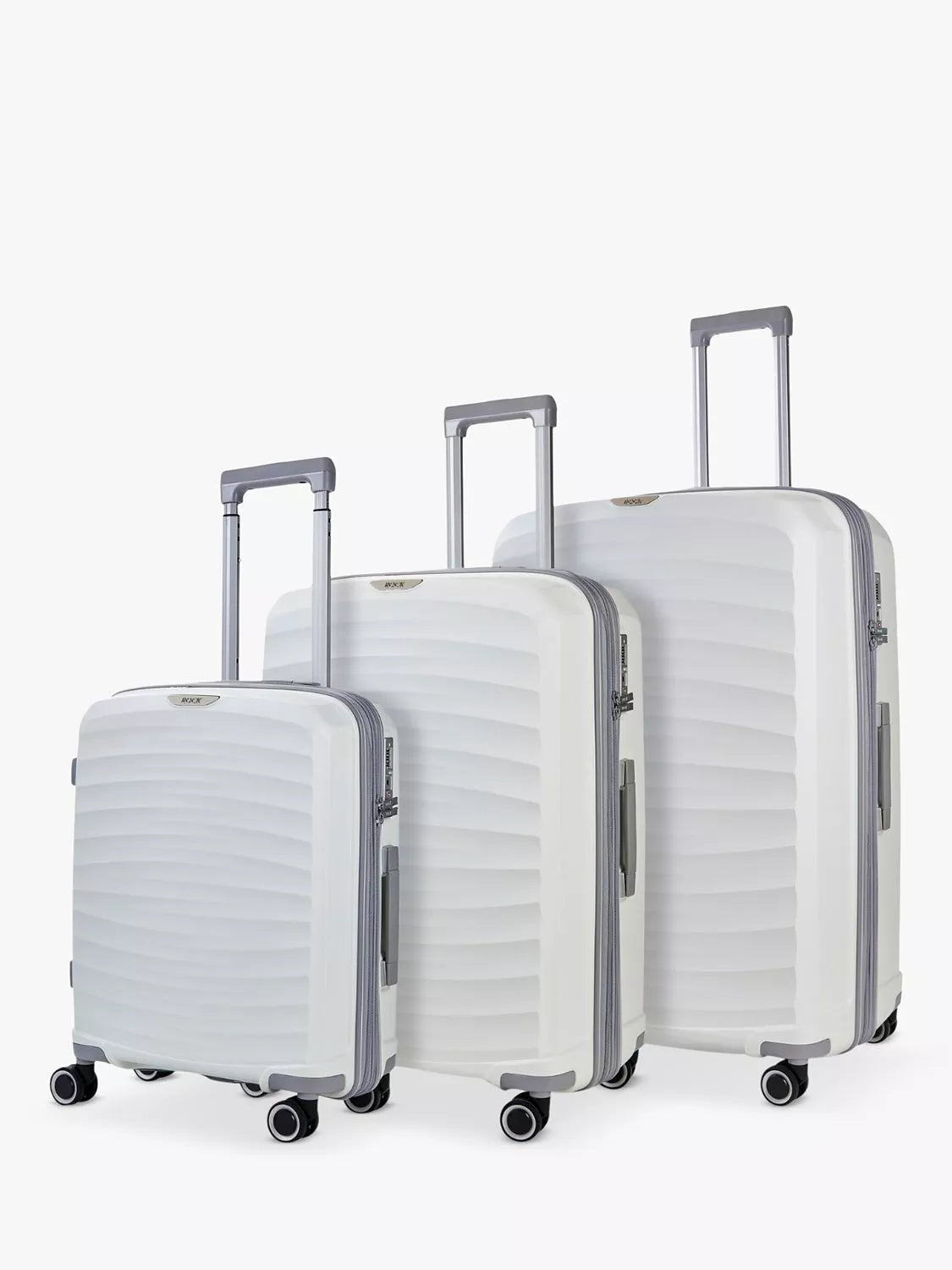 Rock Sunwave 8-Wheel Expandable Hard Shell Suitcase, Set of 3