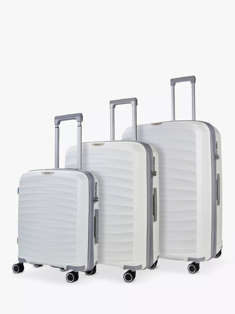 Rock Sunwave 8-Wheel Expandable Hard Shell Suitcase, Set of 3