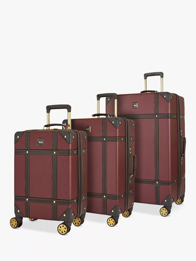 John Lewis Rock Vintage 8-Wheel Hard Shell Suitcase, Set of 3- Buy online at McGrocer