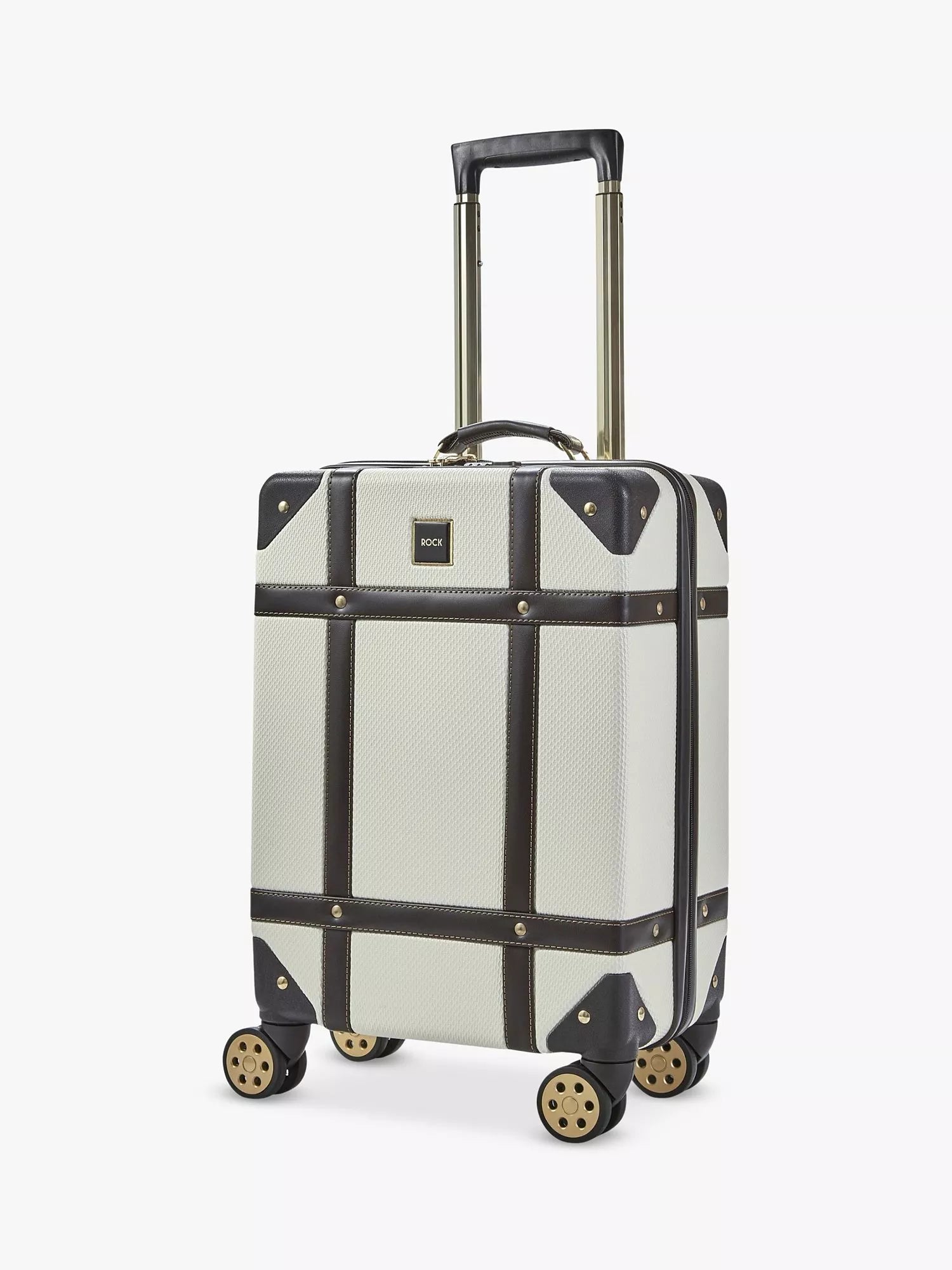 Rock Vintage 8-Wheel 55cm Hard-Sided Cabin Suitcase