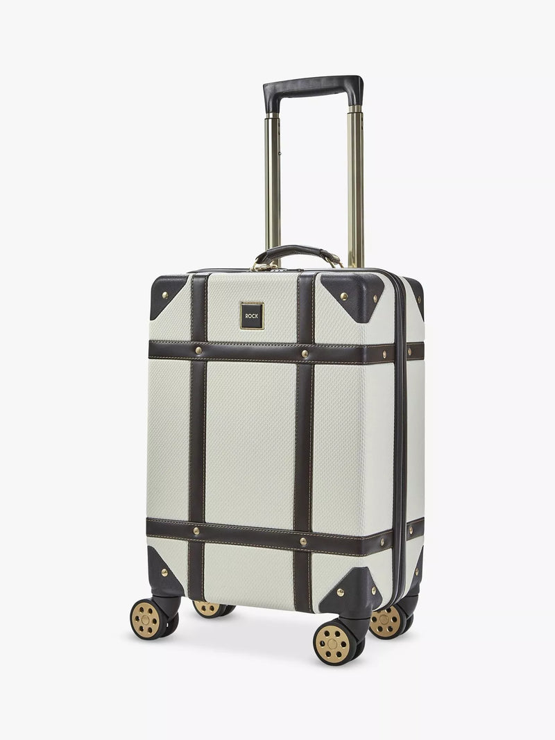 Rock Vintage 8-Wheel 55cm Hard-Sided Cabin Suitcase