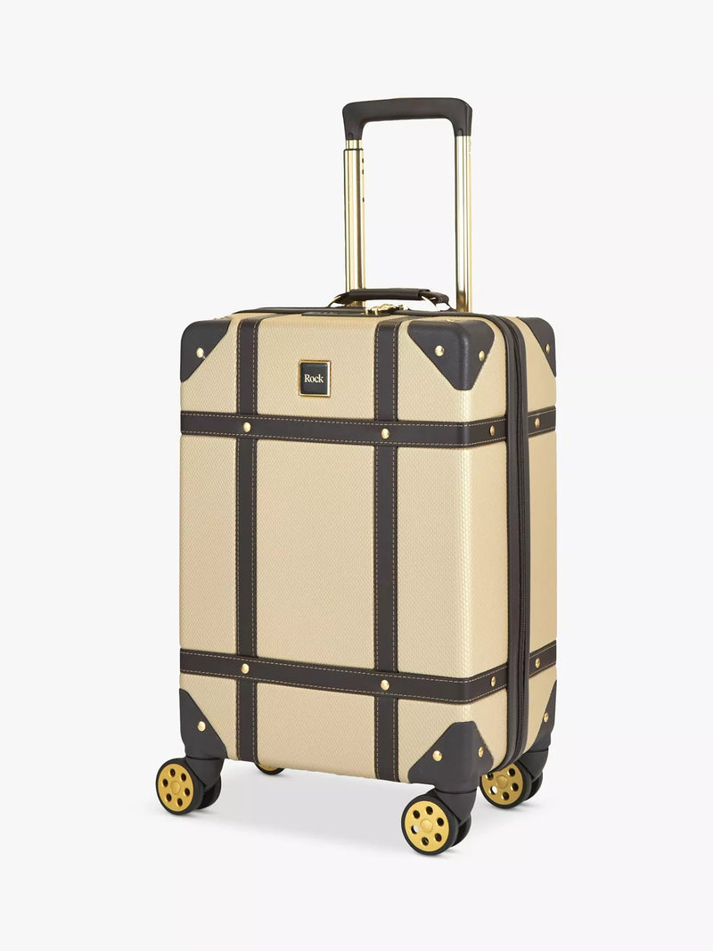 Rock Vintage 8-Wheel 55cm Hard-Sided Cabin Suitcase