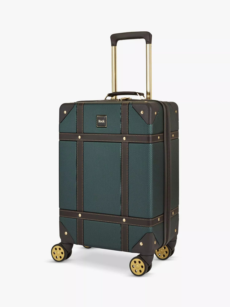 Rock Vintage 8-Wheel 55cm Hard-Sided Cabin Suitcase