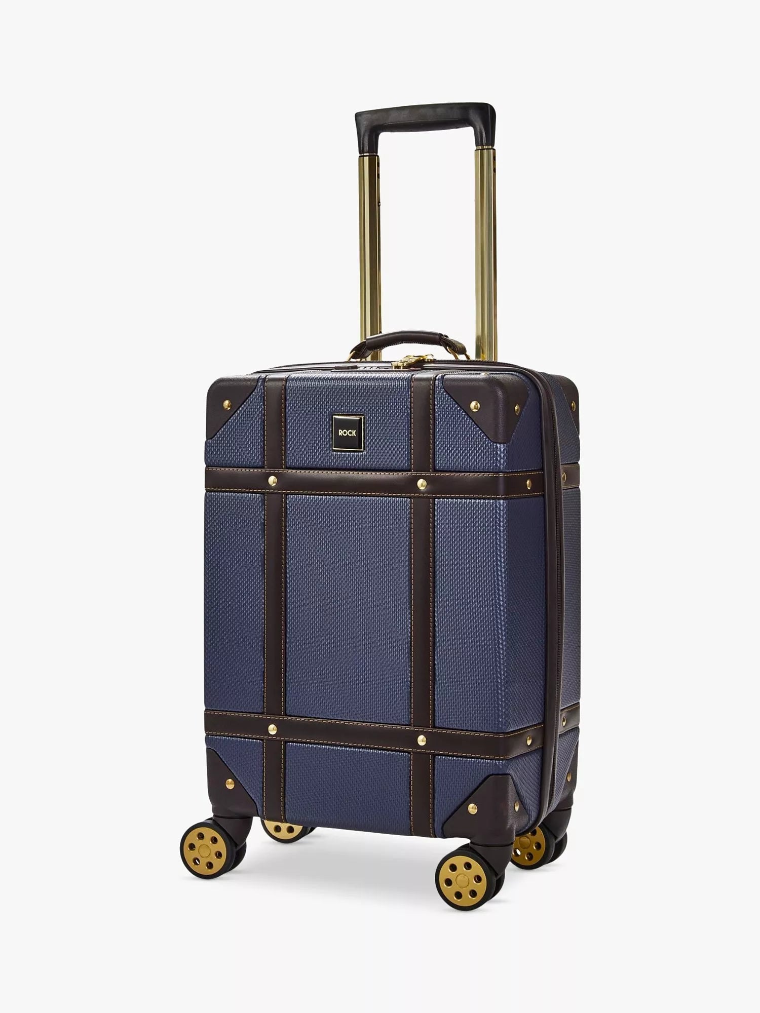 Rock Vintage 8-Wheel 55cm Hard-Sided Cabin Suitcase