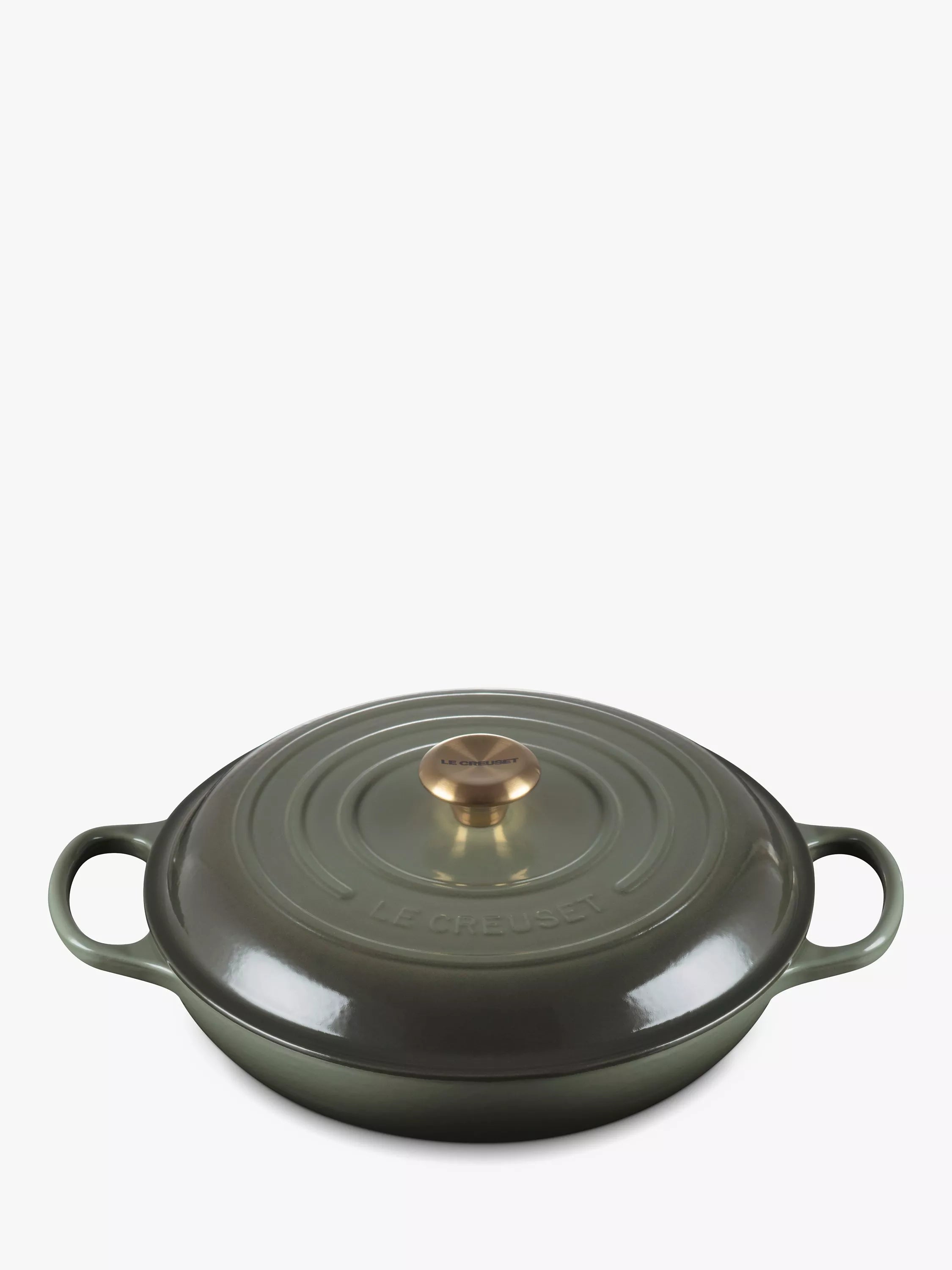 Cast Iron Shallow Casserole Dish in Volcanic Finish