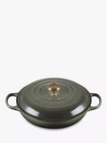 Cast Iron Shallow Casserole Dish in Volcanic Finish
