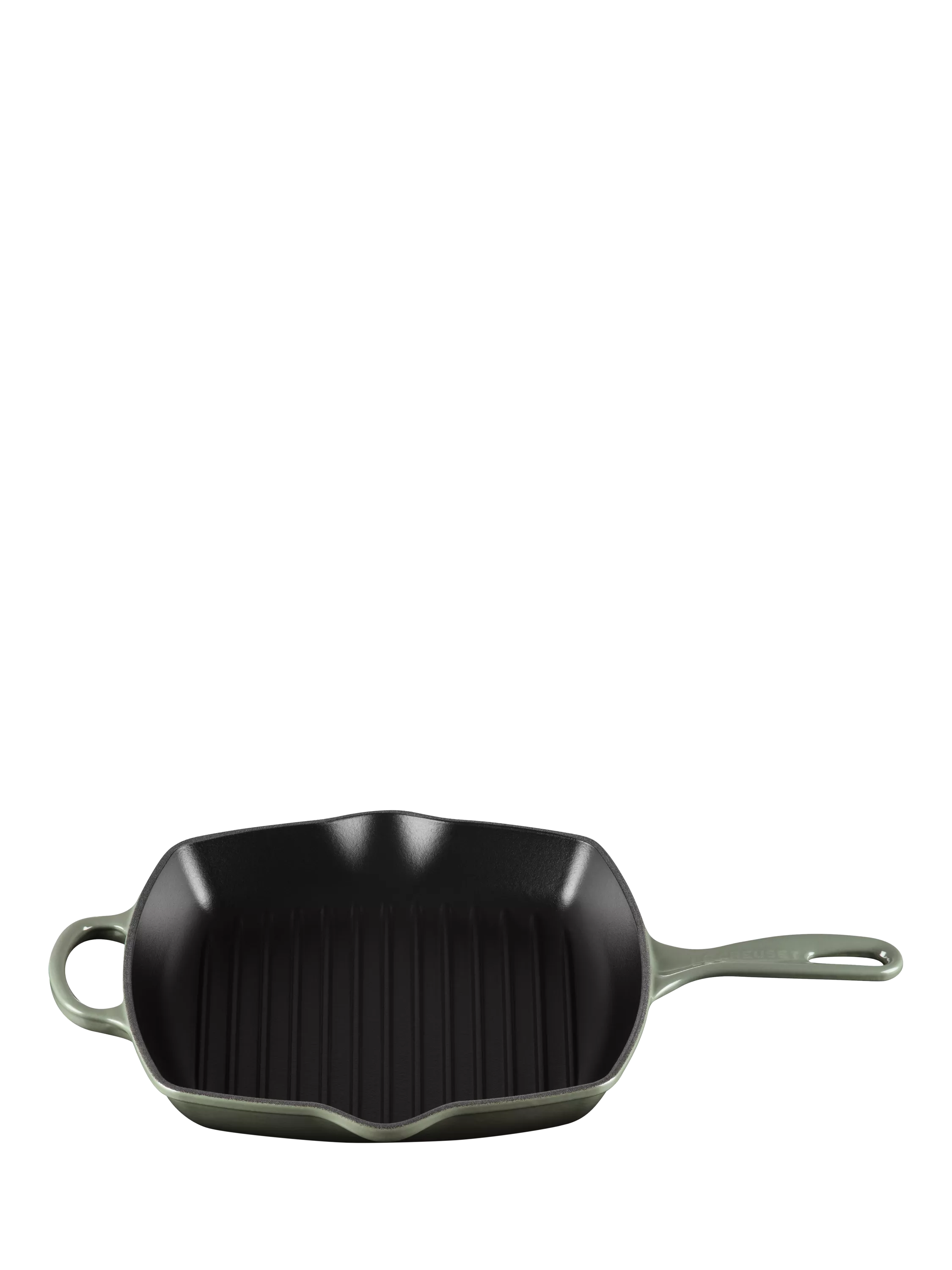 Le Creuset Cast Iron Signature Square Grillit, 26cm, Thyme