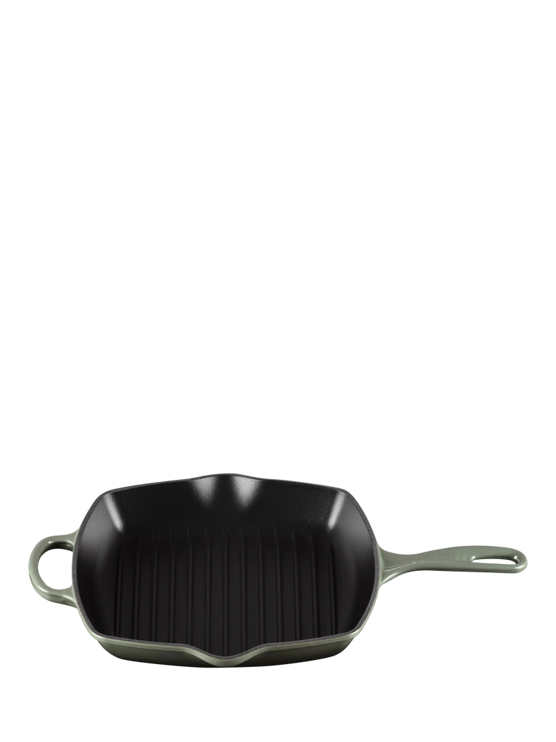 Le Creuset Cast Iron Signature Square Grillit, 26cm, Thyme