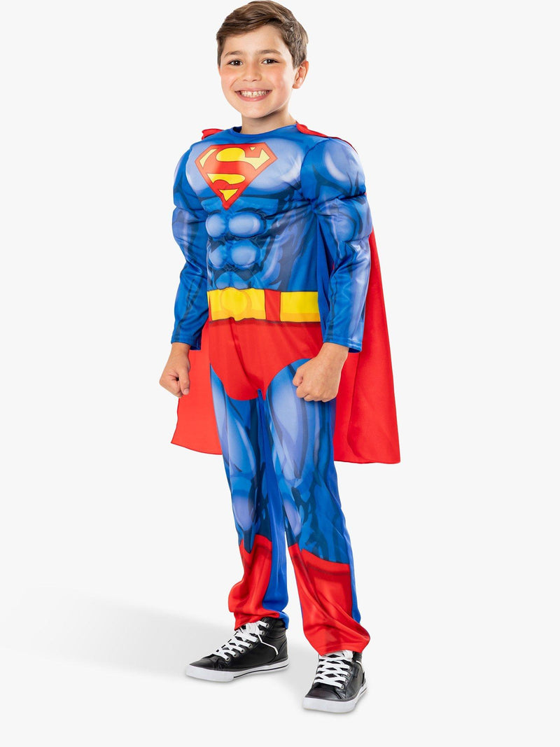 Kids' Superman Costume with Printed Jumpsuit and Detachable Cape