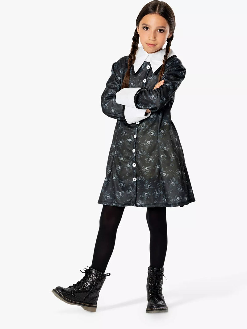Rubies Wednesday Addams costume black ball dress (British brand)
