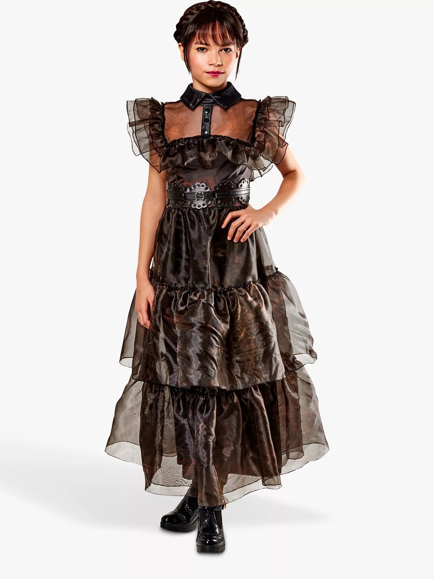 Rubies Kids' Wednesday Addams Raven Costume Dress, Black