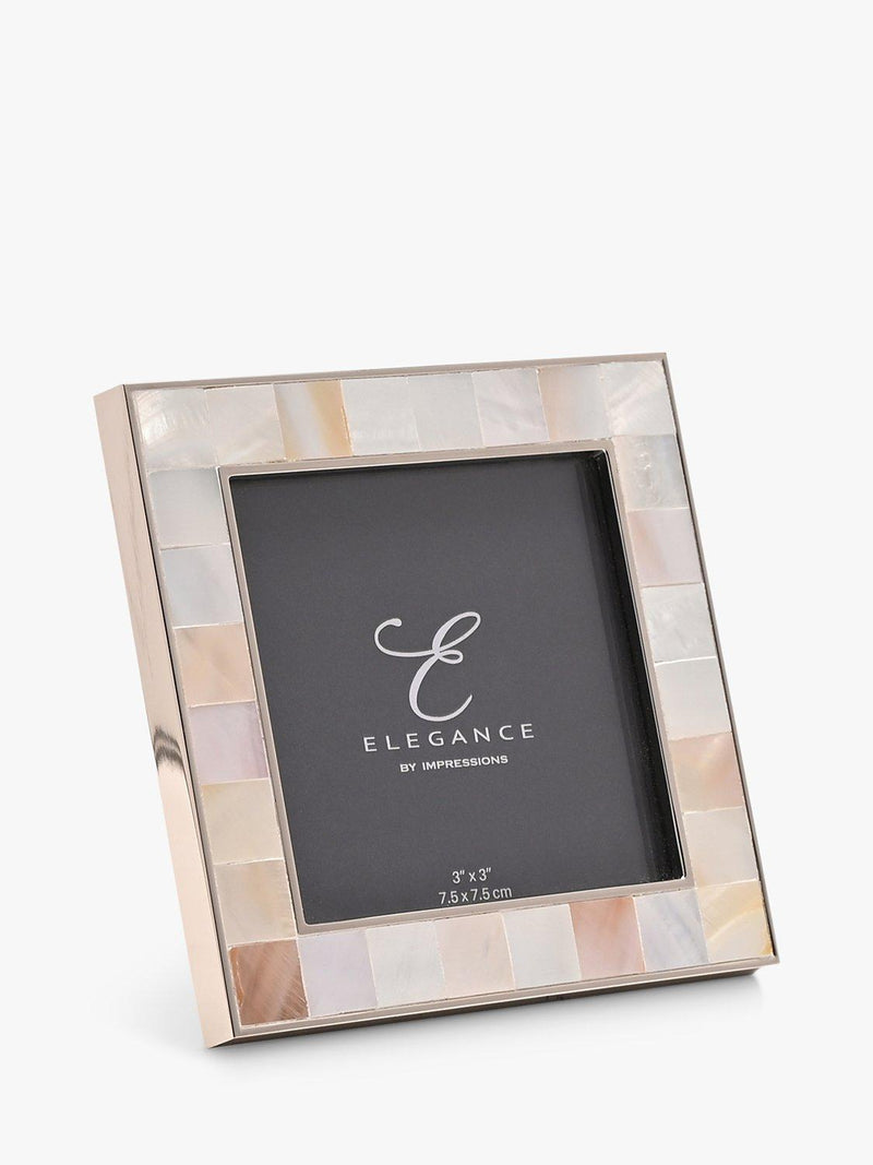 Impressions Mother of Pearl Photo Frame white 3x3 inches UK version