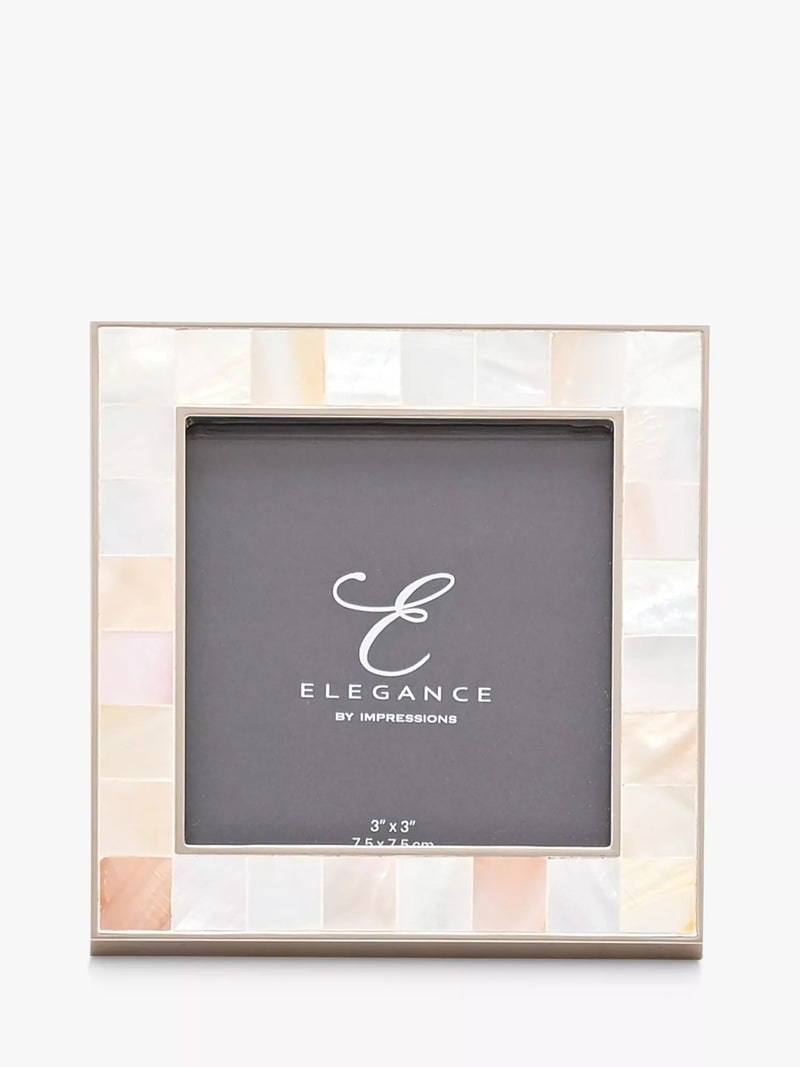 Impressions Mother of Pearl Photo Frame white 3x3 inches UK version
