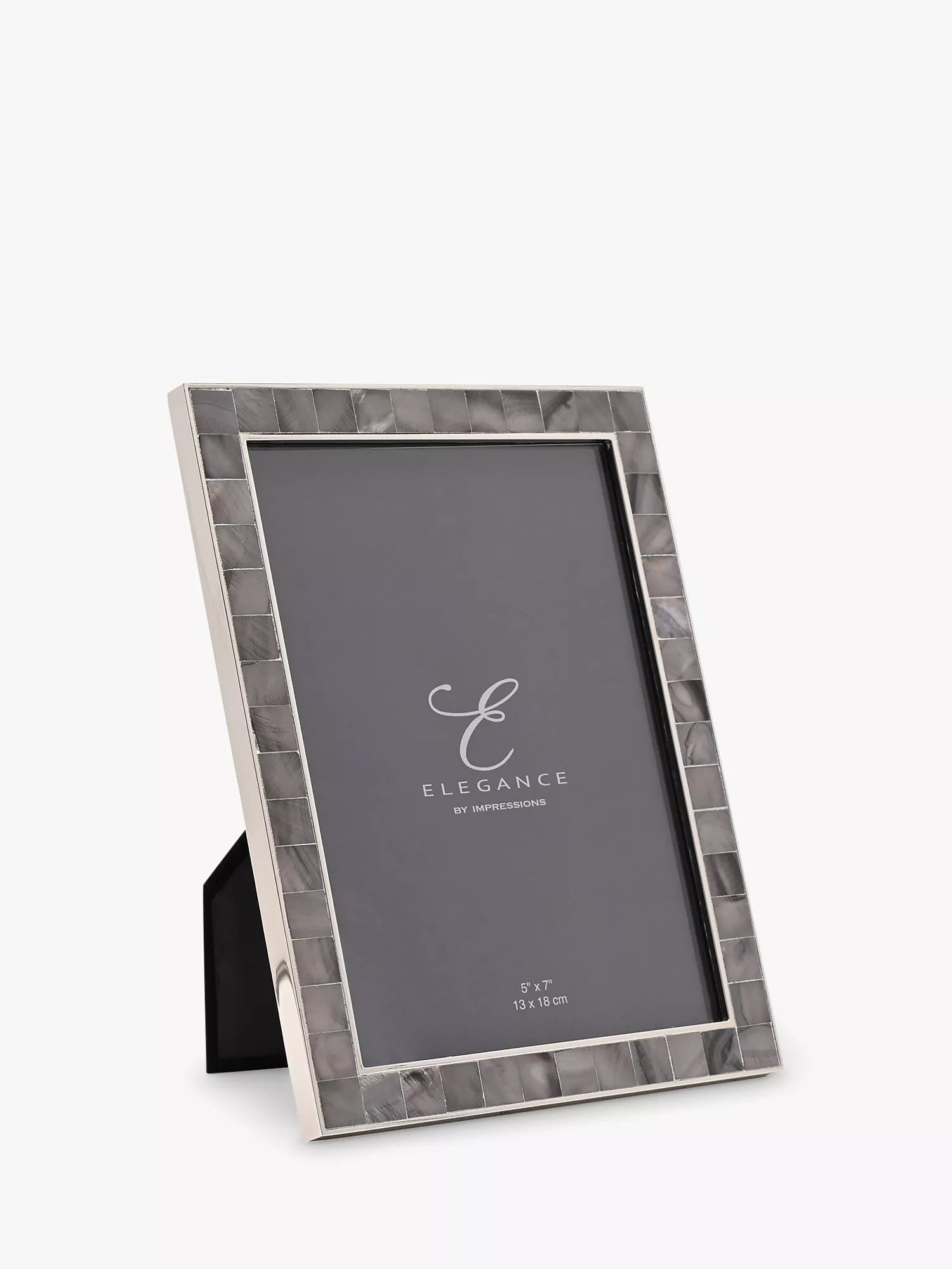 Impressions Elegance Mother of Pearl Photo Frame Grey 5 x 7 inches 13 x 18 cm, UK version