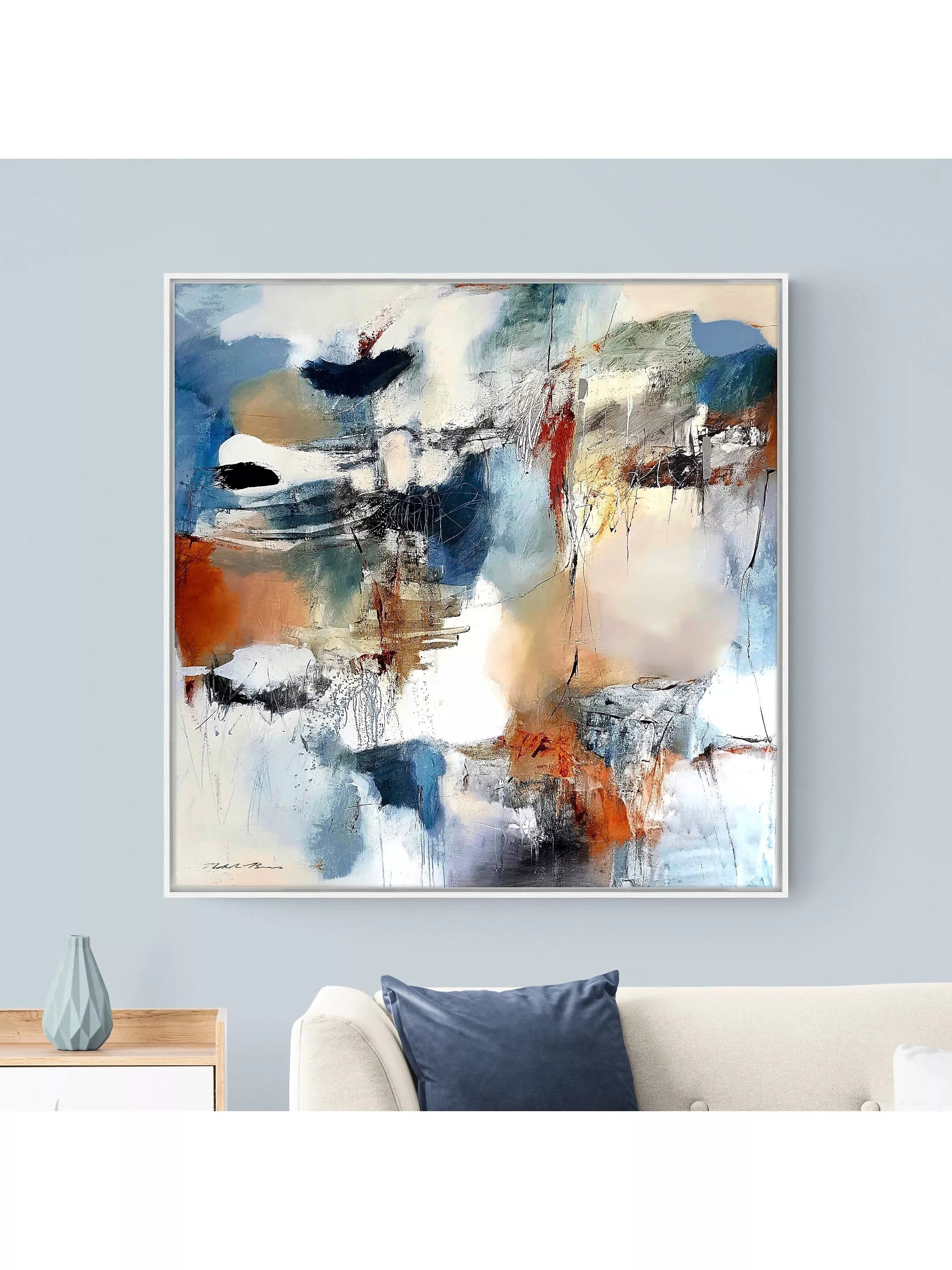 John Lewis Natasha Barnes abstract canvas print 104x104cm (British brand)