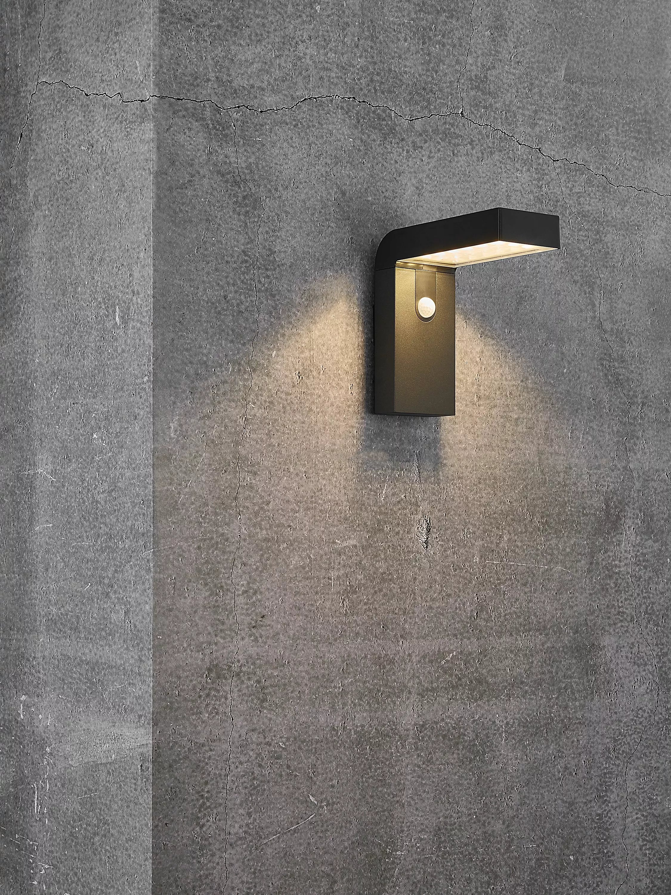 Nordlux Alya solar wall light black, imported from the UK