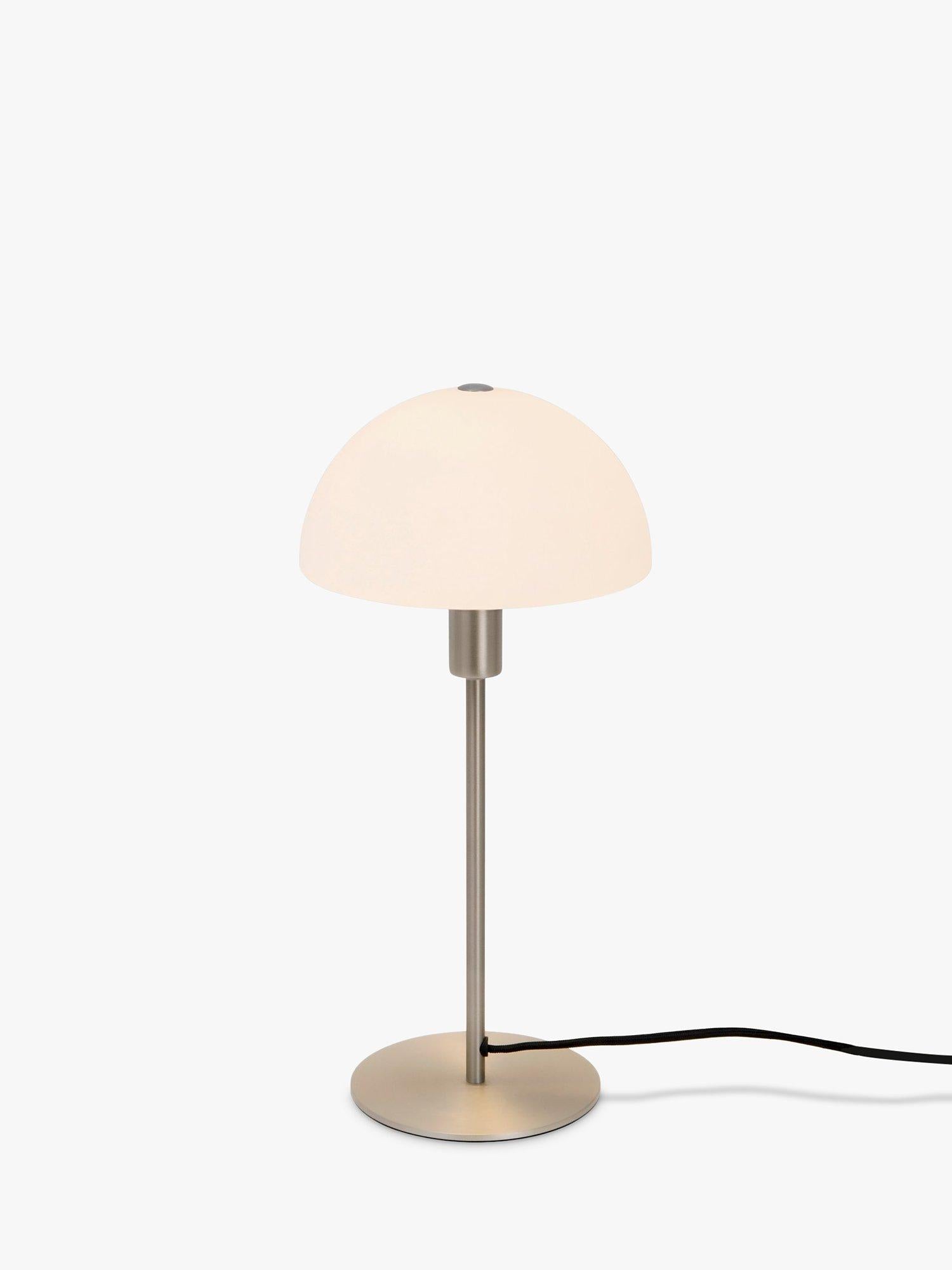 Nordlux Ellen table lamp Silver Grey large opal glass, UK version