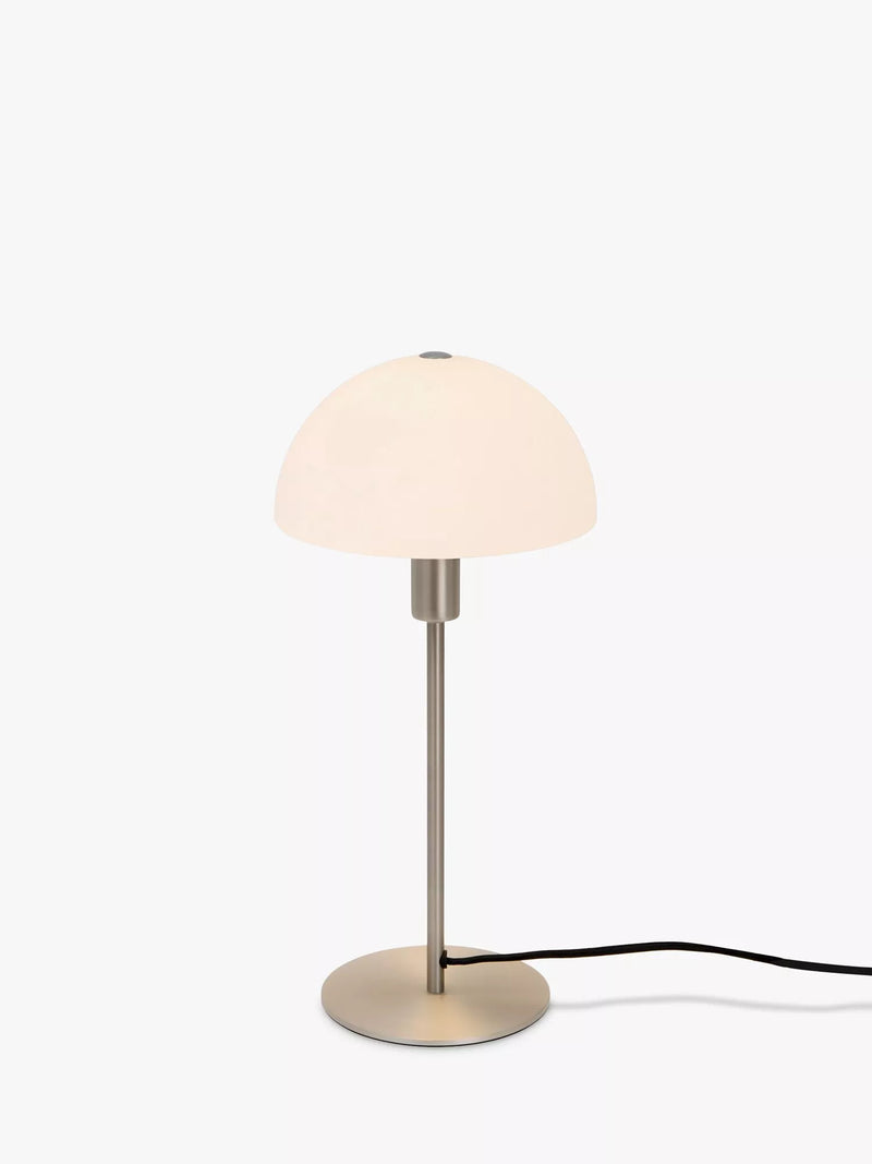 Nordlux Ellen table lamp Silver Grey large opal glass, UK version