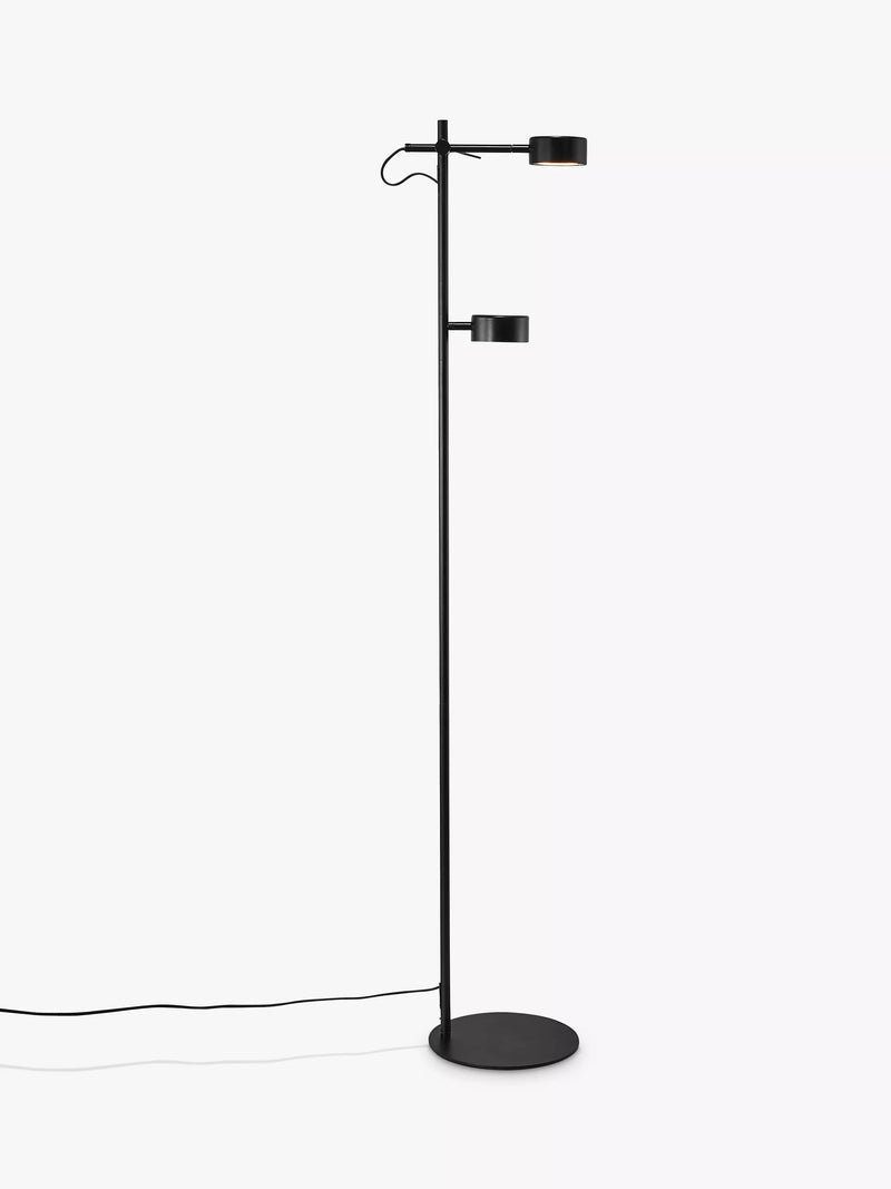 Nordlux dimmable floor lamp with two heads black (British brand)