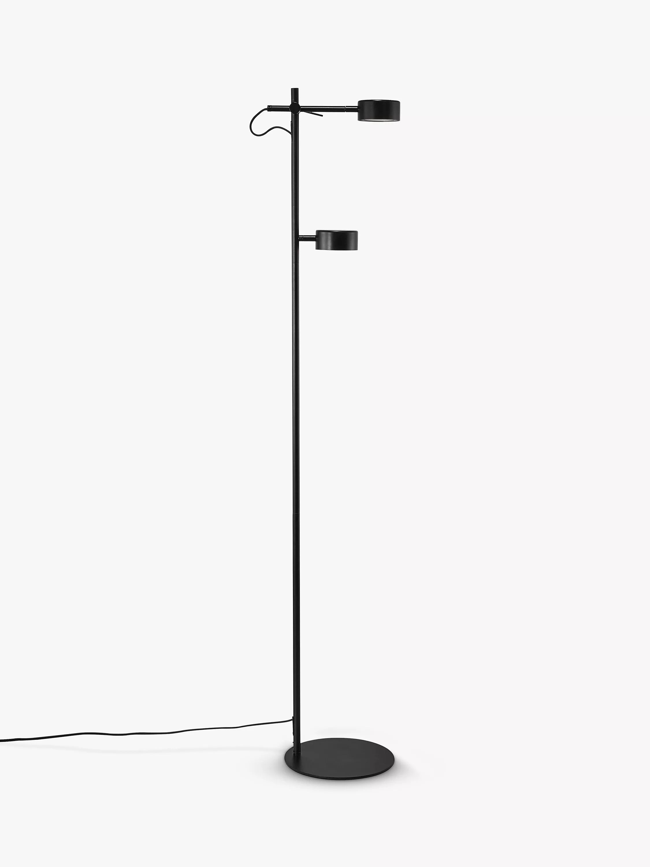 Nordlux dimmable floor lamp with two heads black (British brand)