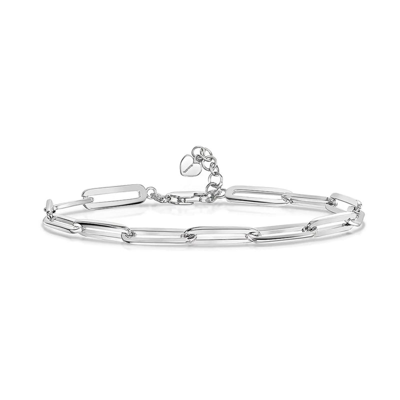 Jools by Jenny Brown rhodium plated sterling silver link bracelet - British product