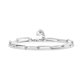 Jools by Jenny Brown rhodium plated sterling silver link bracelet - British product