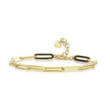 Jools by Jenny Brown rhodium plated sterling silver link bracelet - British product