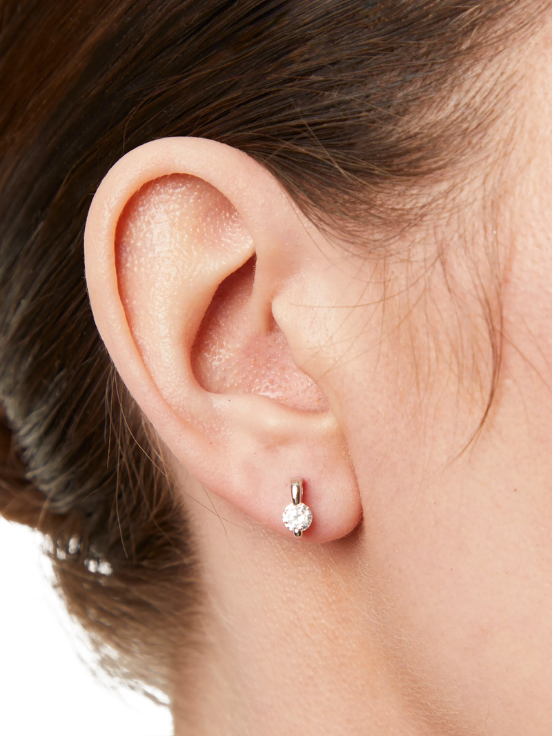 Jools by Jenny Brown cubic zirconia stud earrings silver, imported from the UK