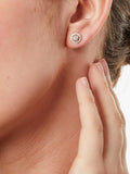 Jools cubic zirconia halo stud earrings 4mm, UK version