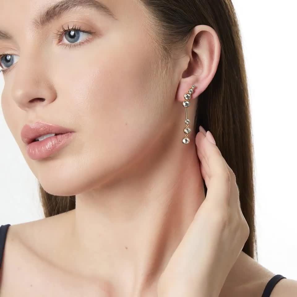 Jools by Jenny Brown cubic zirconia bubble drop earrings (British brand)