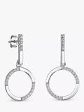 Jools by Jenny Brown cubic zirconia drop earrings in silver (British brand)