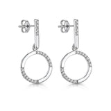 Jools by Jenny Brown cubic zirconia drop earrings in silver (British brand)