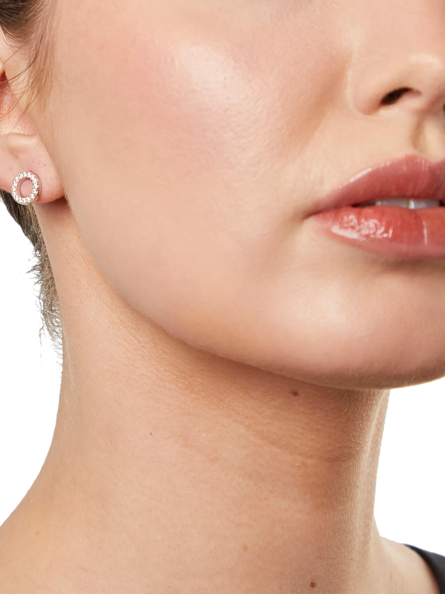 Jools by Jenny Brown cubic zirconia circle stud earrings, imported from the UK