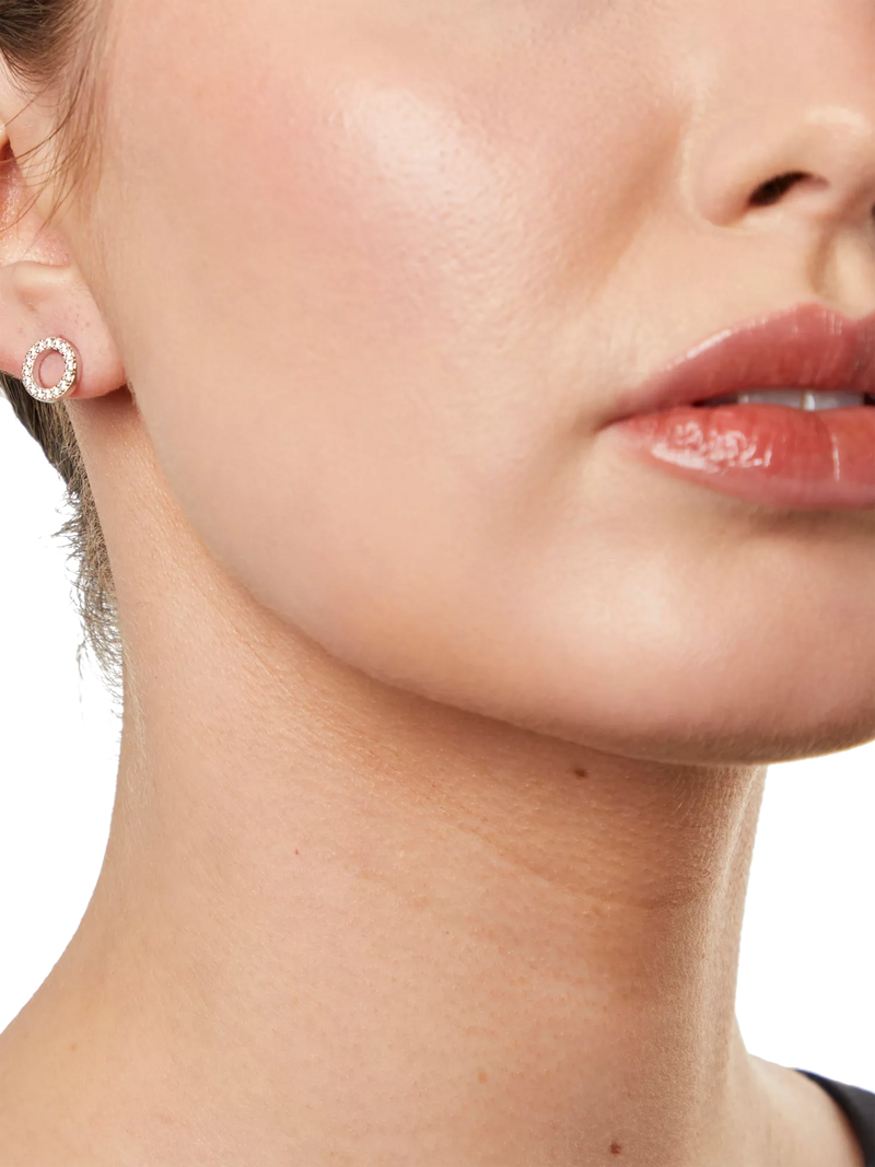 Jools by Jenny Brown cubic zirconia circle stud earrings, imported from the UK