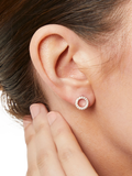 Jools by Jenny Brown cubic zirconia circle stud earrings, imported from the UK