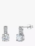 Jools cubic zirconia pave bale stud earrings silver, UK version