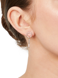 Jools by Jenny Brown silver drop earrings cubic zirconia - British product