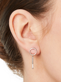 Jools by Jenny Brown silver drop earrings cubic zirconia - British product